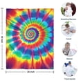 thumbnail image 4 of Colorful Tie Dye Star Mandala Pattern Blanket,Comfortable Soft Flannel Throw Blanket,All Season,Warm Lightweight Blankets for Sofa Bed Couch Living Room Chair,30"x40", 4 of 4
