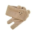 thumbnail image 2 of hengtong 5xSoft Acrylic Scarf Winter Warm Bear Ear Keep Warm for Women Men Skiing Khaki, 2 of 9