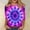 Bright-coloured, variant on Craaazy Shirts for Women Tie-Dyed Printed Bright-coloured Crewneck 3/4 Sleeve Pullover Tops Gifts for Women