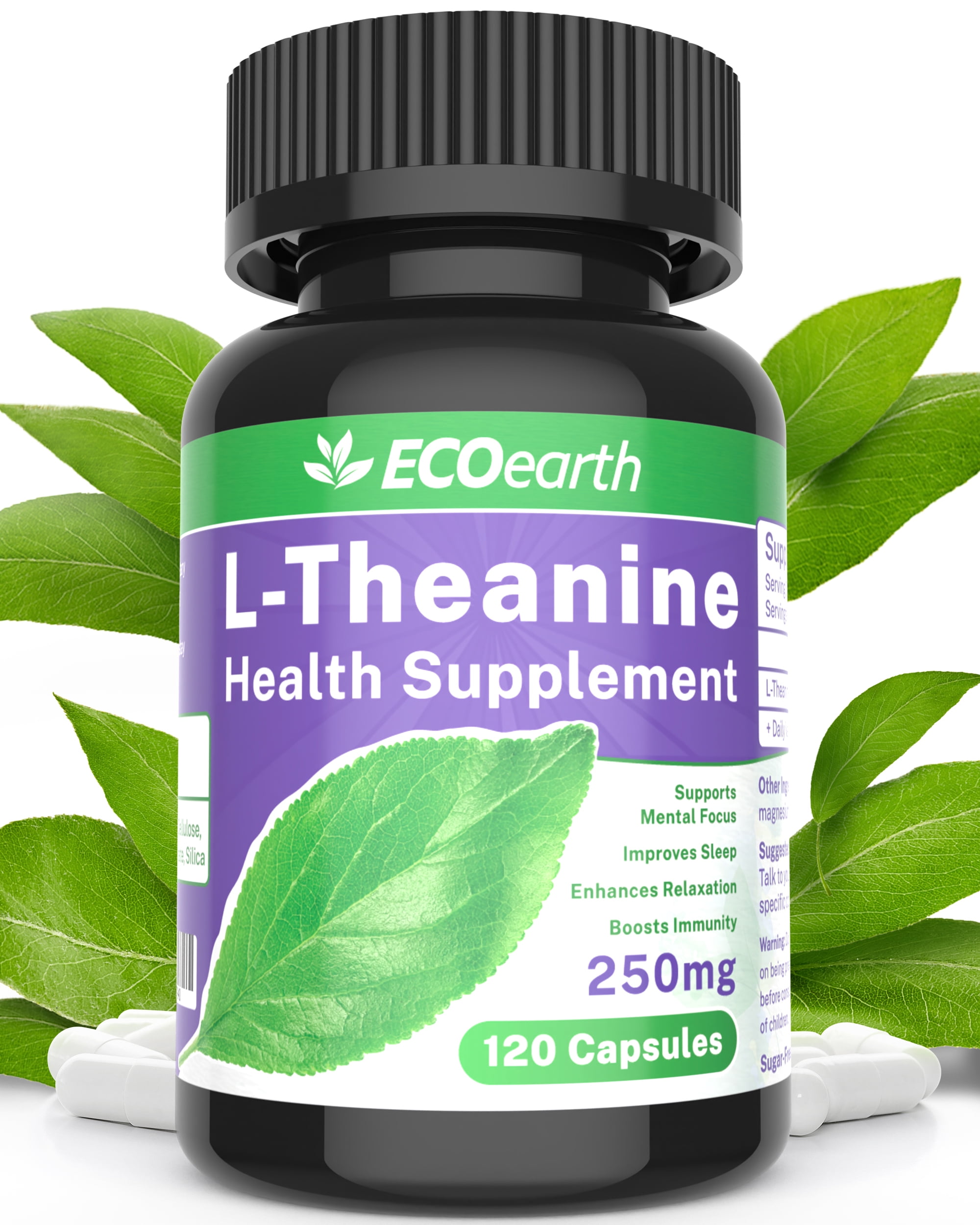 LTheanine 250 mg 120 Capsules, Supplement Support for Anxiety, Focus