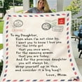ZAROYEAX Blanket to My Daughter's Letter Print Quilt Mom and Dad to