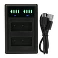 thumbnail image 1 of Double Display Camera Battery Charger, Professional Dual Interface Camera Battery Charger, Portable With LCD Display Durable For Camera NP-FW126 Battery, 1 of 8
