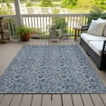 thumbnail image 6 of Addison Rugs Chantille Indoor/Outdoor Transitional Floral Blue Washable Rectangle Rug, 2'6" x 3'10", 6 of 6