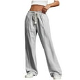 thumbnail image 2 of ATENAR Pants for Women Stretchy Solid Color Pants Comfortable Pant Gray XS, 2 of 9