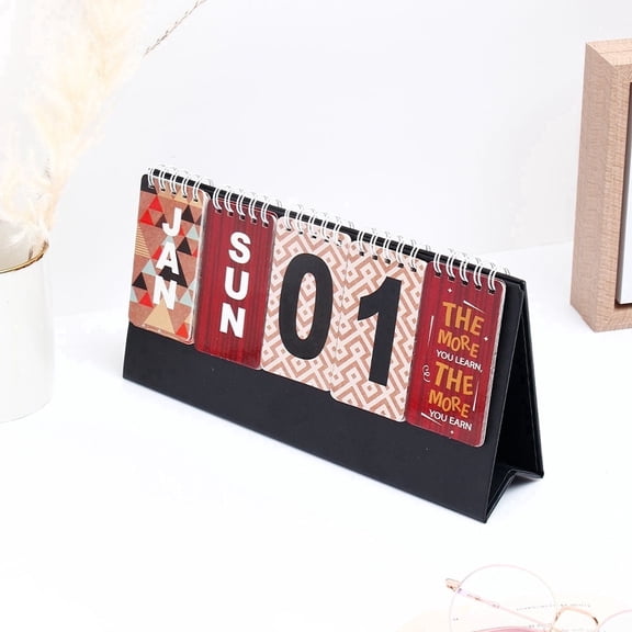 Beautiful Abstract Quoted Desk Top Perpetual Calendar 2026