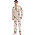 thumbnail image 5 of Matching Pajamas for Couples Pushkin Cat His and Hers Pajamas Sets Soft Long Sleeve Sleepwea, 5 of 8