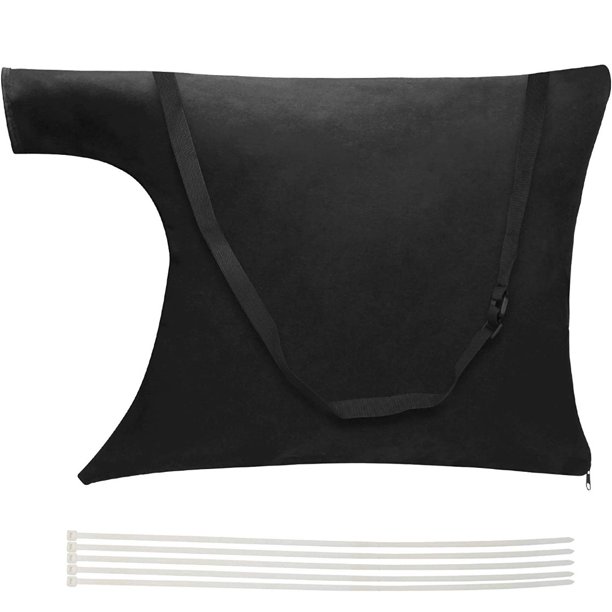 (3, negro) Bolsa de soplador de hojas de 20.0 x 24.0 in, bolsa de repuesto para soplador de hojas, bolsa de aspiradora con cremallera y correa para el hombro
