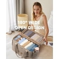 thumbnail image 3 of Bolsa de viaje LOVEVOOK grande para mujer, diseño de fin de semana, color beige, 3 of 9