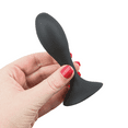 thumbnail image 2 of Black Bulbed Silicone Butt Plug - Intense & Fulfilling Anal Experience - Hypoallergenic Material - DP Fantasies During Sex - Medium Size - Butt Plug for Women and Men - P-Spot - Flared Base, 2 of 3