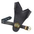 thumbnail image 1 of S SERENABLE Cow Leather Finger Tab Protector Gloves Arm Hand Protection Black, 1 of 9