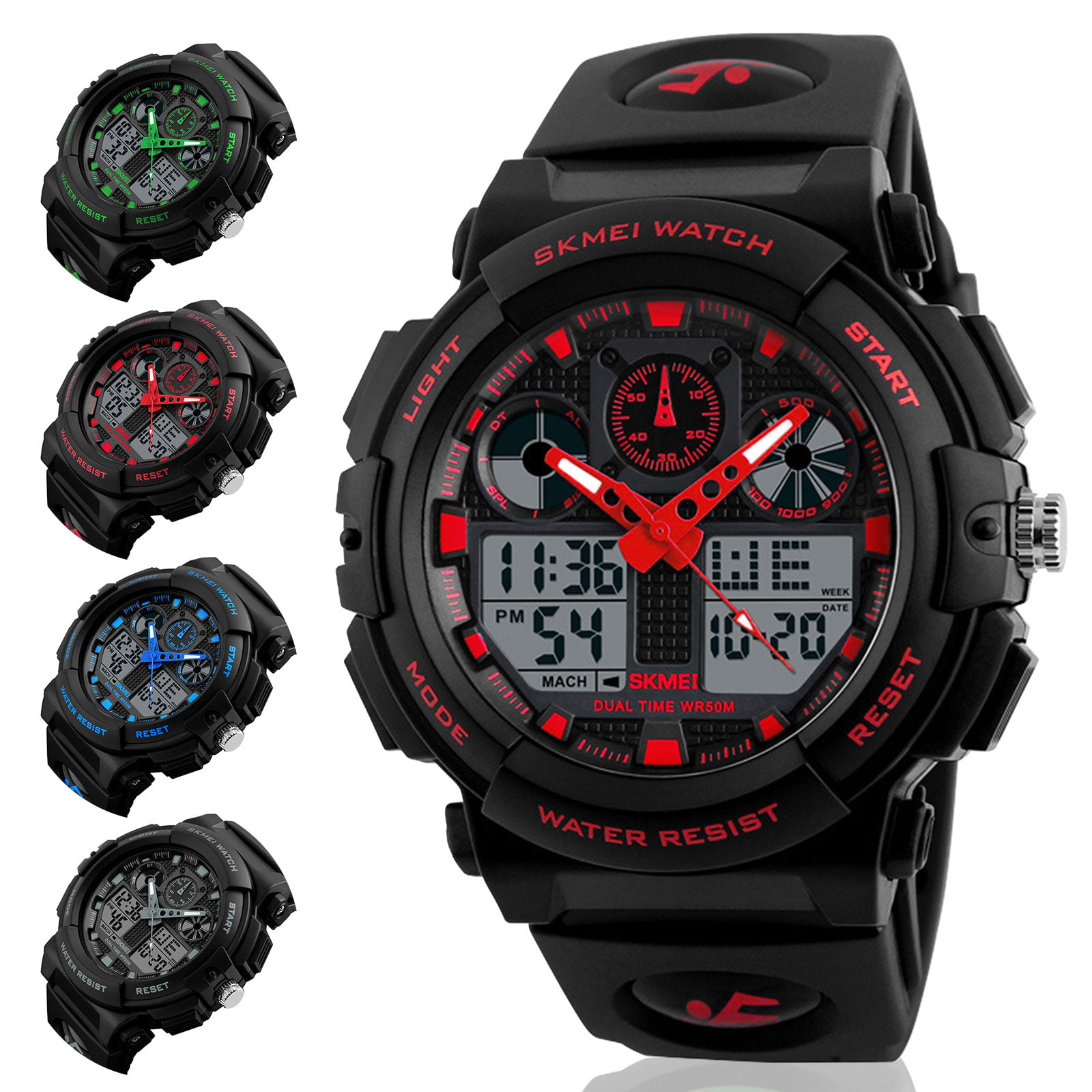 TSV - Men's Digital Sports Watch, Large Face Waterproof Wrist Watches ...