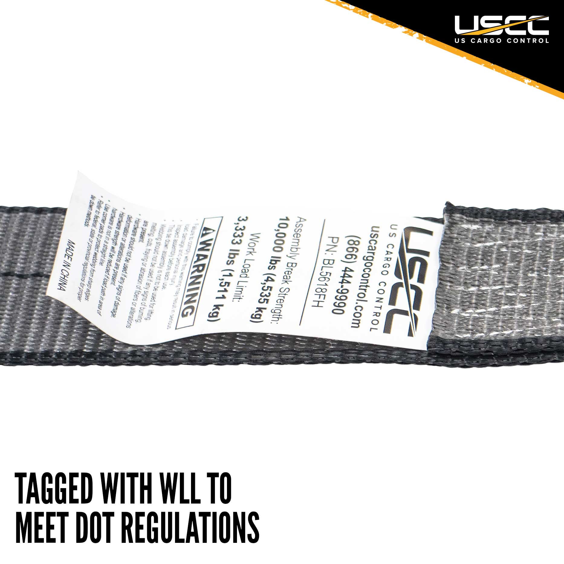 Blackline 2" x  18' Ratchet Strap w/ Double J Hooks