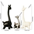 thumbnail image 2 of 3pcs Family Ceramic Deer Ornaments - Modern Christmas Decor for Living Room TV Cabinets, Wine Cabinets, Dining Sideboards, Artistic Design, Stylish Soft Furnishing Ambiance, Black White Sliver, 2 of 9