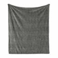 thumbnail image 1 of Chevron Soft Flannel Fleece Throw Blanket, Angled Line Design Simplistic Style Pattern Doodle Drawing, Cozy Plush for Indoor and Outdoor Use, 50" x 60", Charcoal Grey White, by Ambesonne, 1 of 6