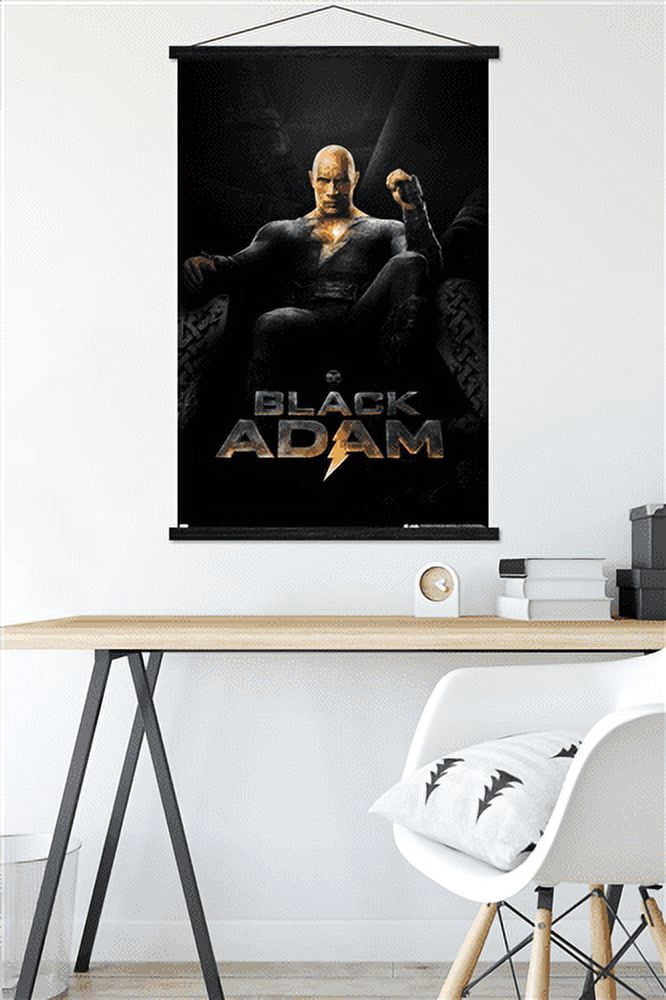 DC Comics Movie Black Adam - Throne One Sheet Wall Poster with Magnetic Frame, 22.375" x 34"