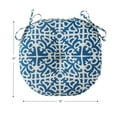 thumbnail image 6 of Greendale Home Fashions Indigo Lattice 15 in. Round Outdoor Reversible Bistro Seat Cushion (Set of 2), 6 of 8
