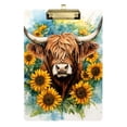 thumbnail image 6 of ALAZA Plastic Clipboard A4 Letter Size Decorative Clipboards for Students Women Men 9" x 12.5" Watercolor Highland Cattle, 6 of 6