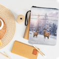 thumbnail image 4 of HELLHERO Zipper Pouch for Reader, 8.66 x 11.42 Reusable with Handle, Bible for Books Lovers, Deer in Snowy Forest, 4 of 8