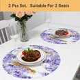 thumbnail image 5 of Purple Wisteria Round 13 Inch Placemats Set of 2, Sprinng Summer Pastoral Flowers Botanical HeatResistant Non Slip Place Mats for Dining Table, Wipeable Braided Kitchen Table Mats for Housewarming, 5 of 9