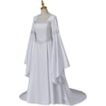 thumbnail image 2 of Renaissance Dress Women Medieval Dress Long Bell Sleeves Retro Renaissance Fairy Elf Dress, 2 of 7