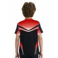 thumbnail image 4 of RUNQHUI T-shirt à Manches Courtes pour Garçons Respirant pour Sport Actif Rouge 6, 4 of 5