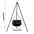 thumbnail image 3 of Diceymbol Large Halloween Witch Cauldron Decor Outdoor Tripod Set with LED Lights, Pot & Metal Stand, Perfect for Porch, Yard & Haunted Displays, 3 of 7