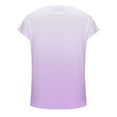 thumbnail image 5 of USSUMA Womens Summer Tops and Blouses Trendy Round Neck Ombre Gradient T-Shirts for Women Dressy Casual Short Sleeve Cute Tie Dye Basic Shirt Tunics Plus Beach, 5 of 5