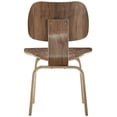 thumbnail image 3 of Modway Fathom 18.5" Wood Dining Chairs, Set of 2, Walnut, 3 of 4