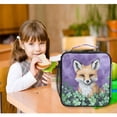 thumbnail image 6 of Square Lunch Bag 10.5*3.5*9.5 Inches Cooler Bag Lunch Bag Insulation Portable Durable Fashion Purple Fox, 6 of 6