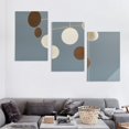thumbnail image 4 of nygtbtfer 3 Pieces Framed Canvas Print Set Minimalist Geometric Circle Abstract Illustration Modern Decor Multicolor Living Room Bedroom Office 12x16x3pcs, 4 of 4