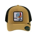 thumbnail image 2 of Unisex V2 Embroidered The Chicken, 5-Panel Trucker Hat, Light Brown/Black, Adjustable Fit, 2 of 3