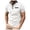 White, variant on Men's Solid Color Short Sleeve Sport Shirt with Zippered Pocket Casual Tennis Top White M