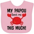 thumbnail image 3 of Inktastic My Papou Loves Me Boys or Girls Baby Bib, 3 of 4