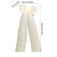 thumbnail image 3 of HomeDM Christmas Bows Ornament with LED Lights Xmas Tree Topper Decoration 19.6" X 47.2" Large White Christmas Bows Lights for Wall Holiday Wedding Party Home Decor, 3 of 6