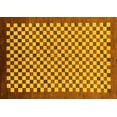 thumbnail image 1 of Ahgly Company Indoor Rectangle Checkered Yellow Modern Area Rugs, 2' x 3', 1 of 4