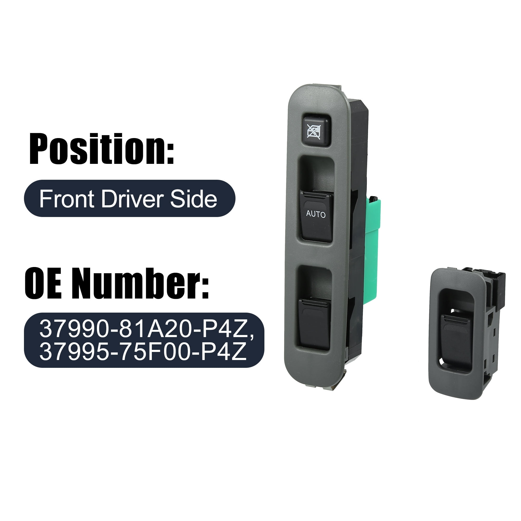 Unique Bargains 2pcs Power Window Switch Driver Side Power