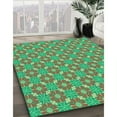 thumbnail image 2 of Ahgly Company Indoor Rectangle Patterned Lime Mint Green Area Rugs, 3' x 5', 2 of 6