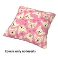 thumbnail image 3 of Throw Pillow Covers, Cute French Bulldog Love Glasses Soft Square Pillow Cases with Invisible Zipper for Couch Bed Sofa, Farmhouse Fall Home Decor 20"x20", 3 of 7