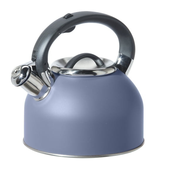 Stainless Steel Whistling Tea Kettle (1.9 lt, 64 oz) - Midnight Blue