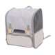 thumbnail image 3 of Mochila transportadora para mascotas, mochila para gatos, cubierta ajustable, bolsa de viaje transpirable para salir y gatos, para senderismo, viajar Gris, 3 of 8