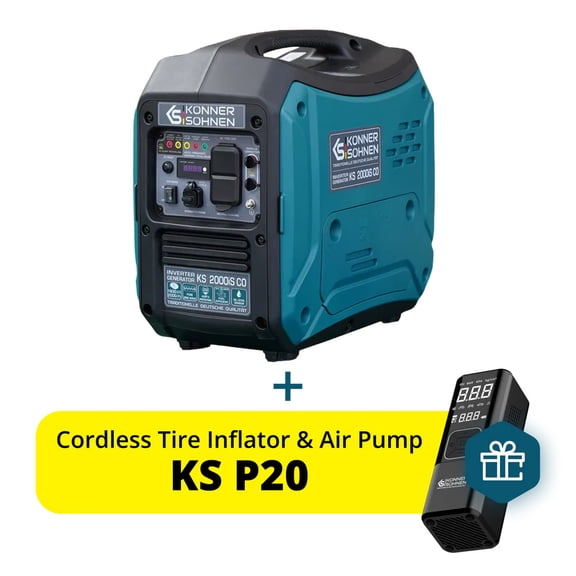 Konner & Sohnen 2000-Watt Gasoline Inverter Generator Lightweight Portable 120V Super Quiet Parallel Ready Outdoor Camping
