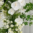 thumbnail image 5 of Artificial Anthurium Flower 17.7 Inch – Real Touch Faux Stems for Home Décor, Wedding Centerpieces, Party Decorations, Bathroom Decor, 5 of 7