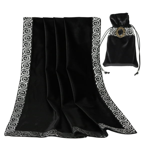 Yeacher Nappe de Tarot d'Autel, Nappe de Divination de Tarot avec Sac pour Cartes de Tarot, Accessoires de Jeu de Société