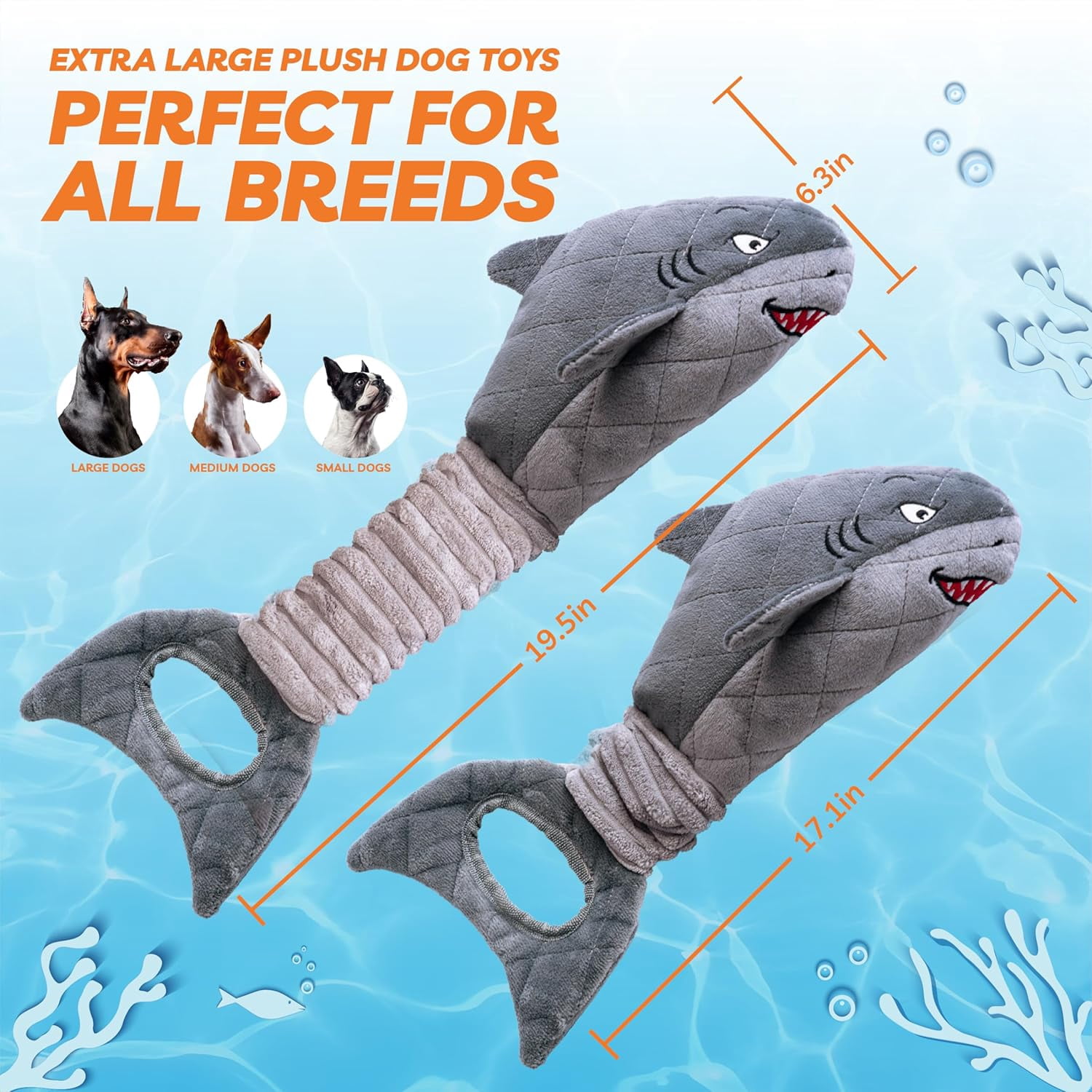 Aerqvix Durable Dog Toys for Small Large Dogs, Dog Chew Toy for Not Aggressive Chewers, Tough Squeaky Interactive Dogs Toys for Puppies Plush Puppy Toys Goose Pet Toy Puppy Chew Toys for Teething