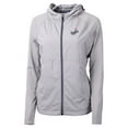 thumbnail image 2 of Women's Cutter & Buck Gray Los Angeles Dodgers  Adapt Eco Knit Hybrid Recycled Full-Zip Hoodie, 2 of 3