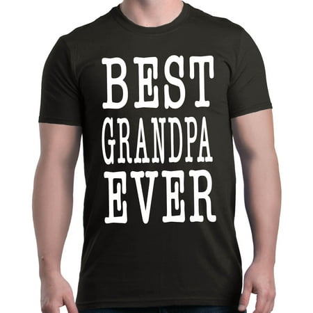 Shop4Ever Men's Best Grandpa Ever Father's Day Grandparent Graphic (Best Colour Shirt With Navy Suit)