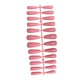 thumbnail image 1 of Qarigey 24 piezas de barniz de diseño de ataúd de uñas postizas puntas de uñas artificiales extralargas suministros de manicura estilo Arte de uñas rosado, 1 of 6
