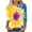 Multicolor#3, variant on 3/4 Length Sleeve Womens Tops Tie Dye Print Crewneck T-shirt Trendy Casual Graphic Tees Loose Fit Mid-length Summer Blouse Limited Time Sales Multicolor XXXL