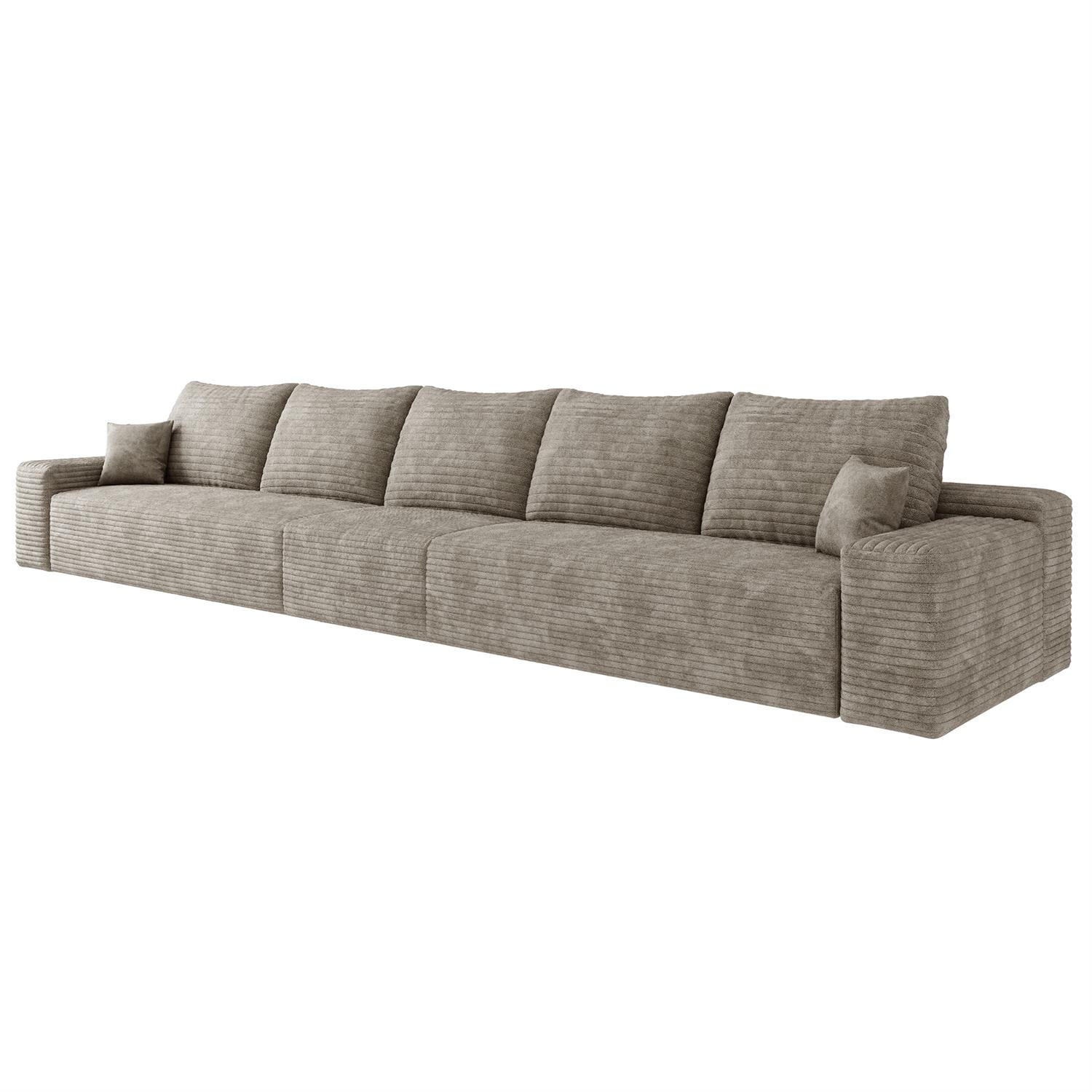 Demi Bonn 168" Cloud Sectional Sofa, Modern Modular Deep Seat Upholstered Couch for Living Room & Bedroom, No Assembly Needed, Beige