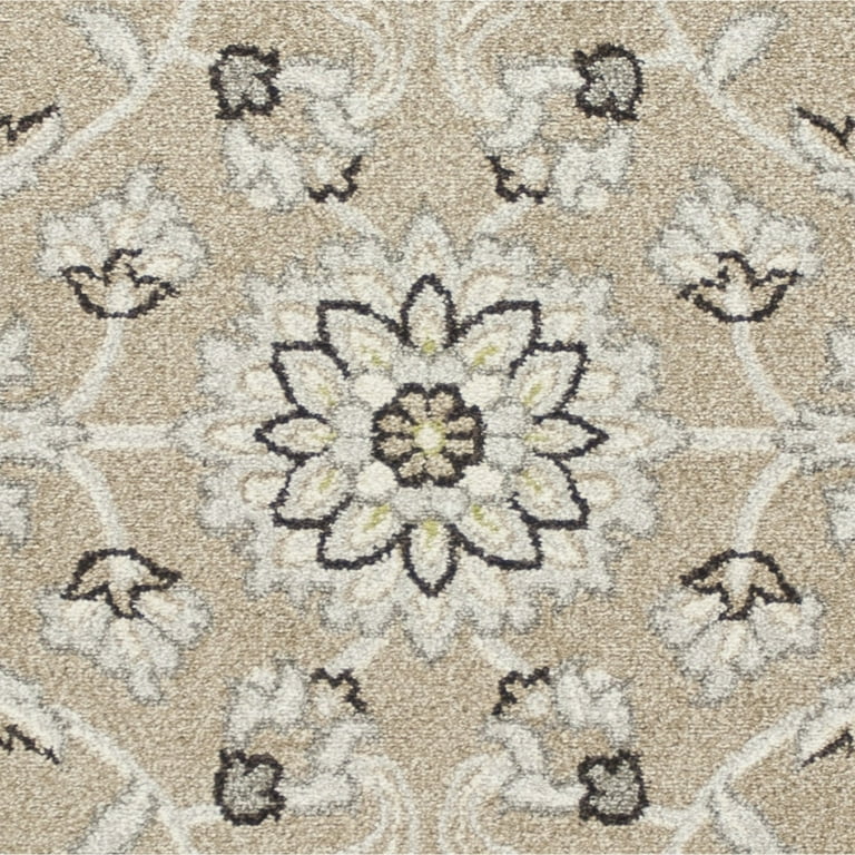 5'X8' Beige Grey Machine Woven Uv Treated Floral Traditional Indoor Outdoor Area Rug 5'X8' Beige Grey Machine Woven Uv Treated Floral Traditional Indoor Outdoor Area Rug
